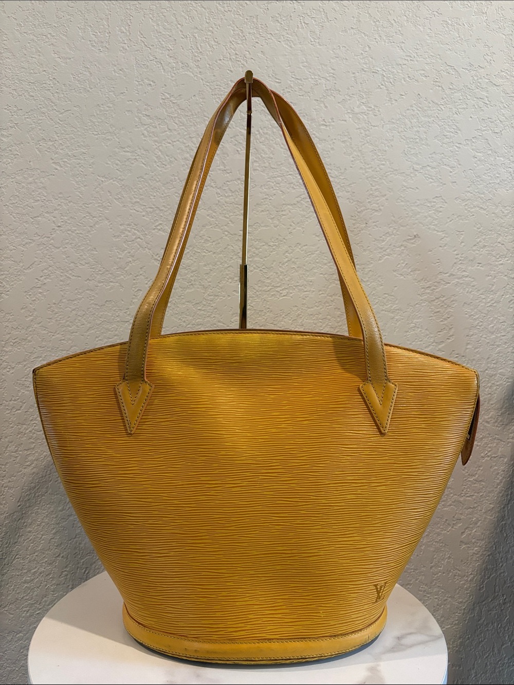 Louis Vuitton Saint Jacques Shoulder Bag Shopping Yellow Epi LV